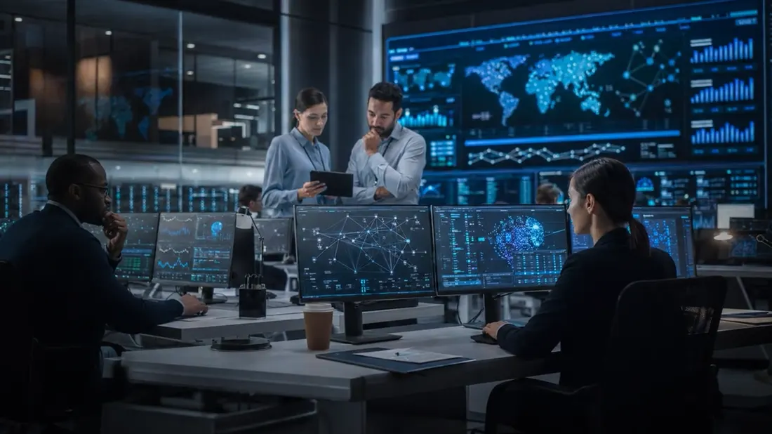Illustrative industry footage for service cybersecurity; not a PSCS client project screenshot
